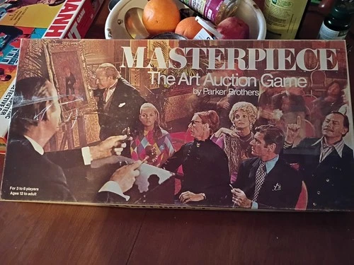 Vintage 1970 Parker Brothers Masterpiece Art Auction Board Game - Complete!