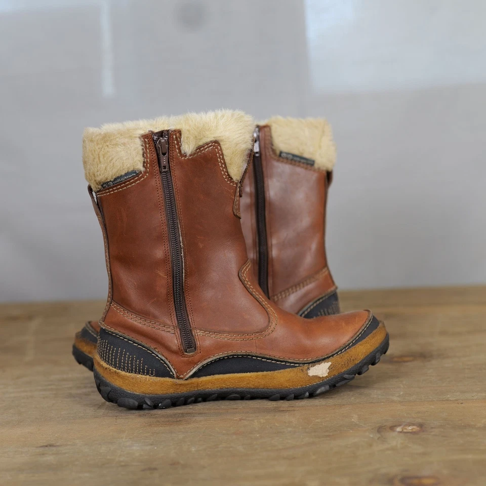 Botas Merrell para mujer 8,5 cuero canela piel sintética forradas cremallera tobillo invierno pisada Foto 3 de 4
