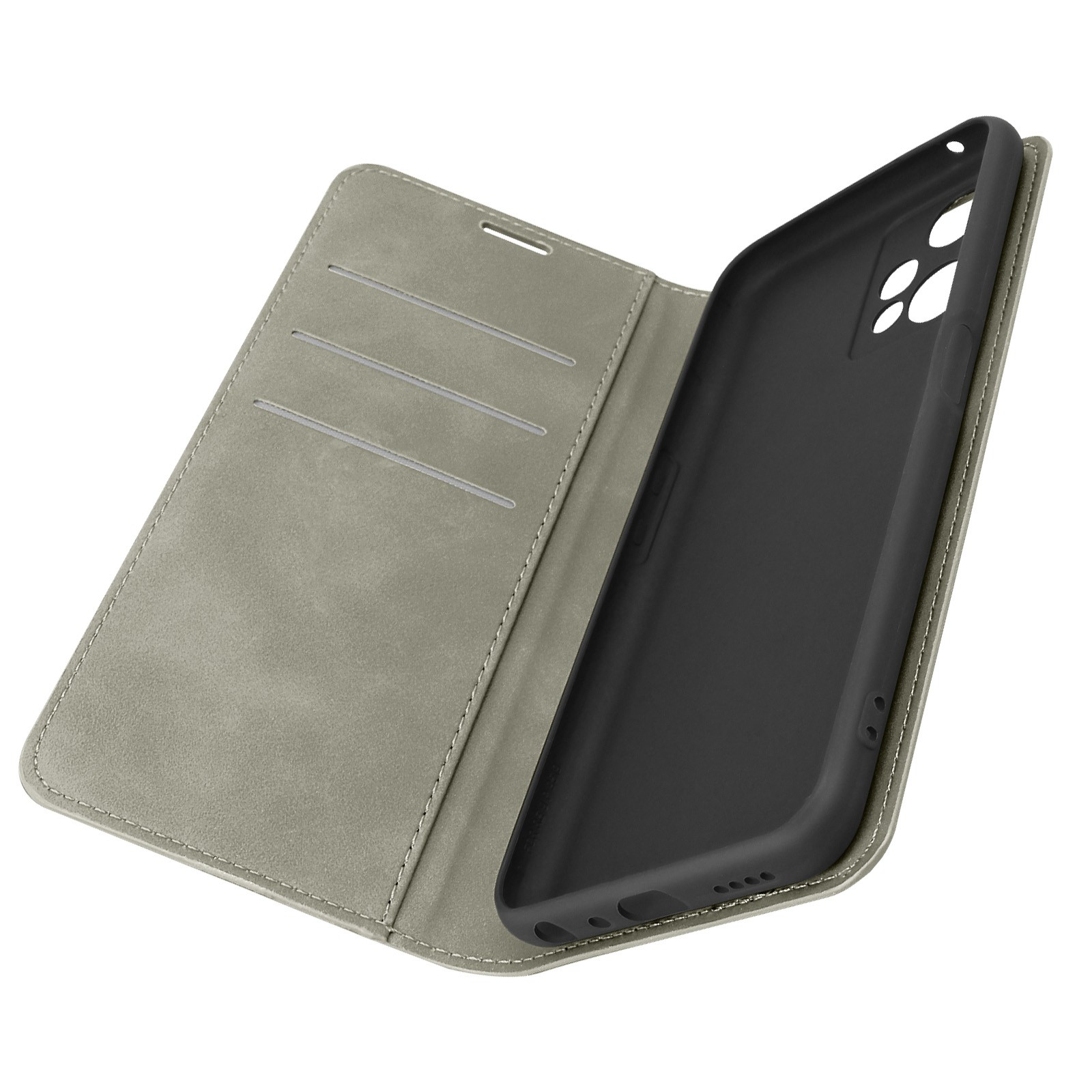 Étui Portafoglio Gris pour 9 5G et 9 Pro : Protection intégrale et rangement pratique