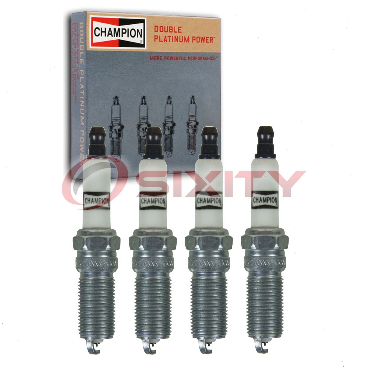4 pc Champion Double Platinum Spark Plugs for 2019-2020 Ford Transit Connect wo