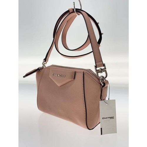 GIVENCHY ANTIGONA NANO BAG Authentic Pink Shoulder Boston Bag Leather Women's
