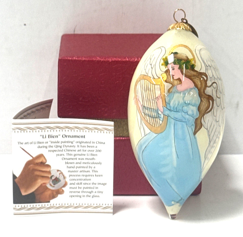 Li Bien - Pier One of a Kind - Hand Painted Christmas 2015 Glass Ornament
