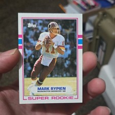 Topps 1989 Mark Rypien Washington Redskins Rookie Base Set #253 Football Card. rookie card picture
