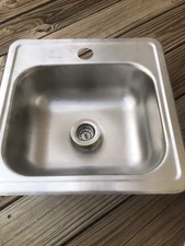 Elkay Dayton Stainless Steel 15" x 15" x 5-3/16", Single Bowl Drop-in Bar Sink