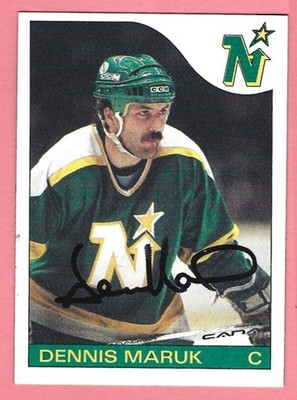 1985-86 Topps #111 Dennis Maruk Autograph NHL NRMT