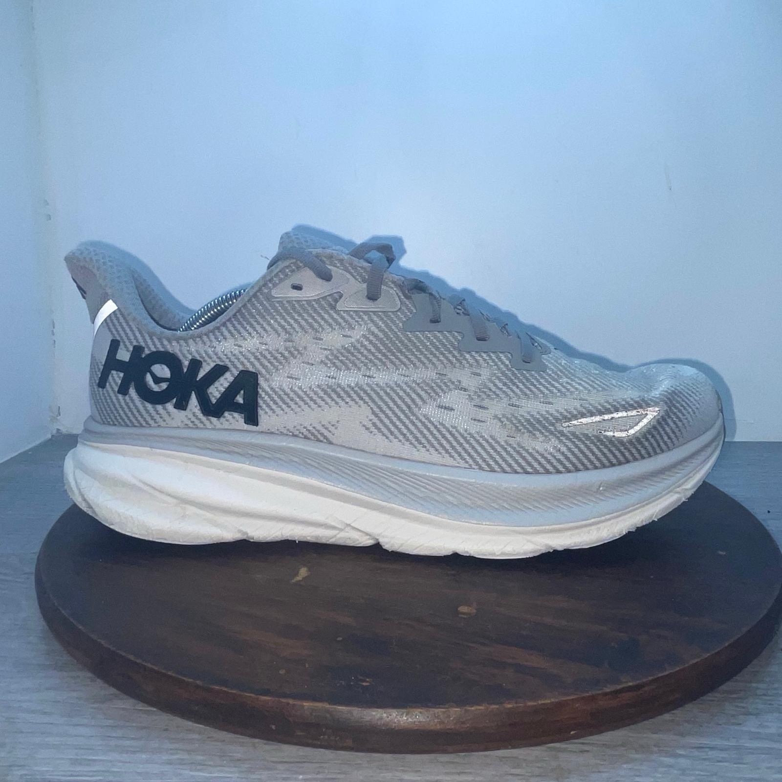 Hoka One One Clifton 9 Mens Size 12 Medium D Harbor Mist Sneakers 1127895 HMBC