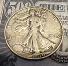 1940 S Walking Liberty Silver Half Dollar - Nice Grade - Combined Shipping