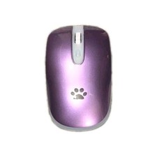 Wireless Mouse 2.4 GHZ USB Rechargeable for PC Laptop Color Purple Paw Print