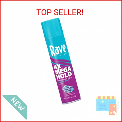 #ad Rave 4X Mega Long Lasting Firm Hold Scented Hair Spray for Heat Protection Volu $4.48