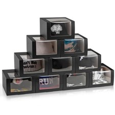 Black Gift Boxes with Window Display for Hat Storage Containter for Baseball ...
