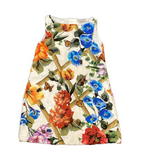 Dolce & Gabbana Girls Blue/Orange/Purple Floral Sleeveless Dress 4
