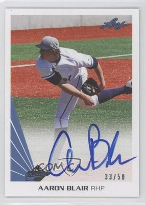 2013 Leaf Memories Blue 33/50 Aaron Blair #A-AB2 Auto 1j2