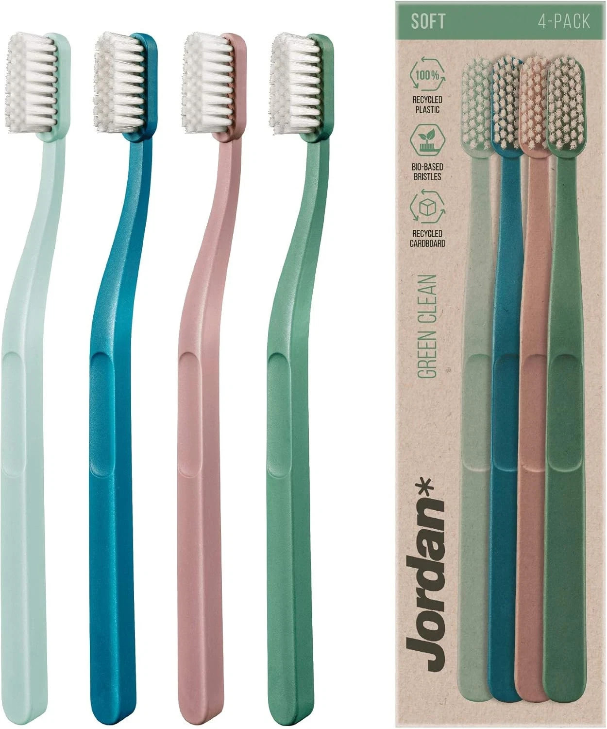Jordan Green Clean Manual Toothbrush - Sustainable, Eco-Frie