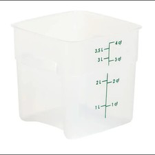 Cambro 4SFSPROPP190 CamSquare Fresh Pro 4 Qt Polypropylene Food Container