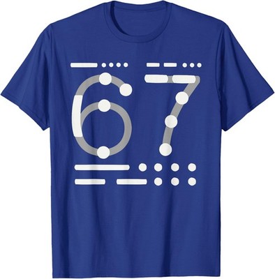 Funny Morse Code 67 Meme Six Seven Graphic Unisex T-Shirt