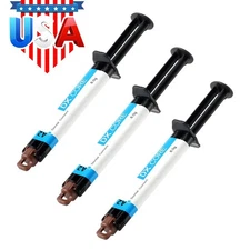 3X Dentex Dental Dual Cure Composite Resin Flowable Core Build Up Syringe A2 8g