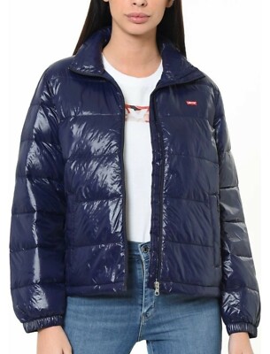 Women's Levi's Kadın Mont Valerie Down Blue Size Large 