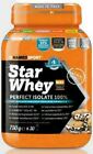 NAMEDSPORT> Star Whey PERFECT ISOLATE 100% Proteine del Siero del Latte Gusto Cookies & Cream 750g - Arancione