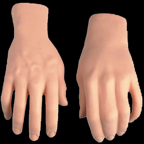 2-Pc SET Life Size Realistic Severed STAGE HANDS Body Part Halloween Horror Prop - Picture 2 of 7