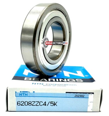 NTN 6208 ZZ C4 DEEP GROOVE BALL BEARING, METAL SHIELDED 40x80x18