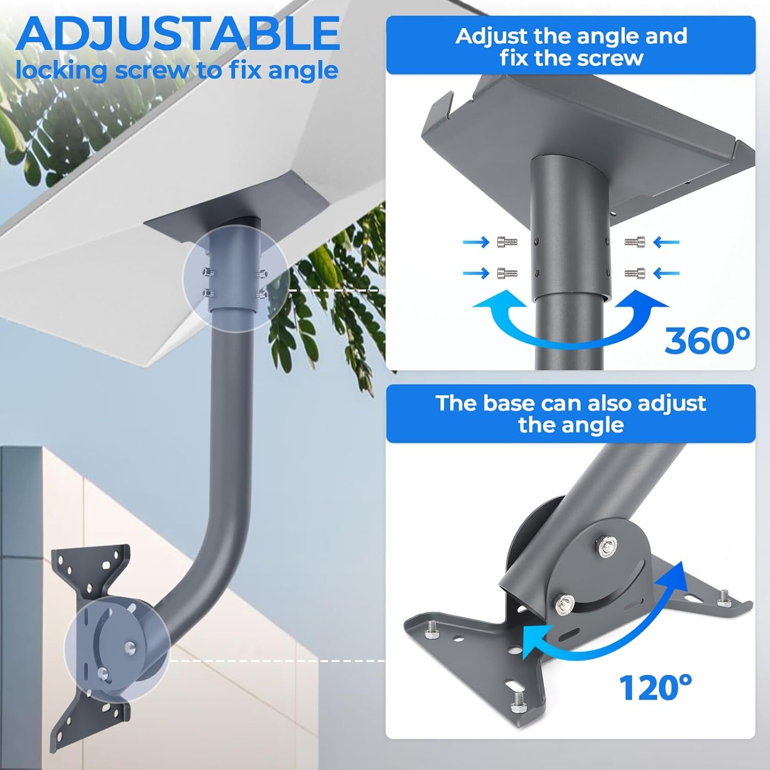 For Starlink Roof Mount Gen 3, Adjustable Starlink Pivot Mount Kit, Heavy Duty — image 4