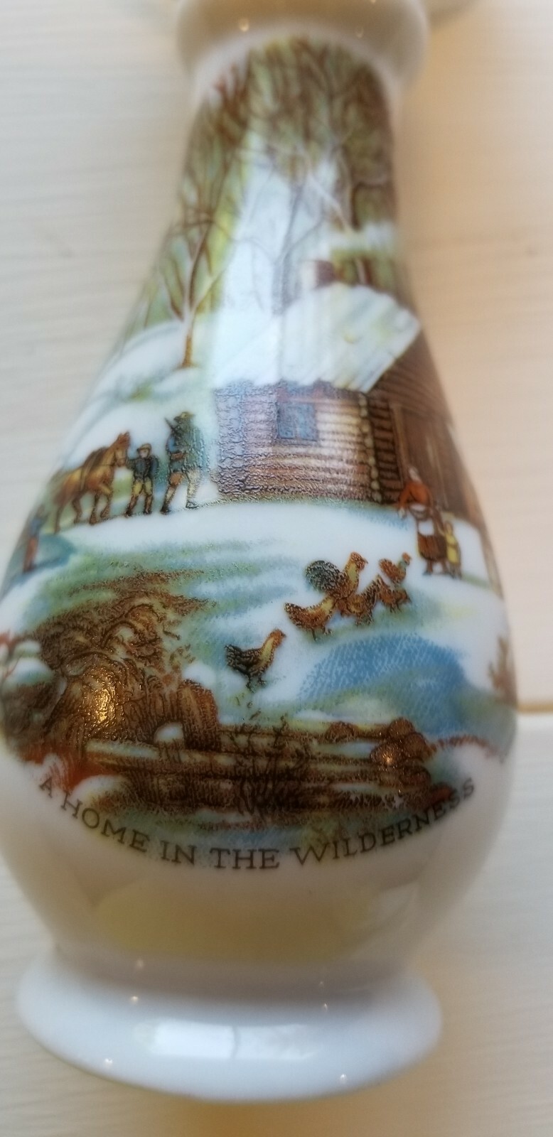 Fine china by Viletta Roseburg, Oregon bud vase with "A Home In The
