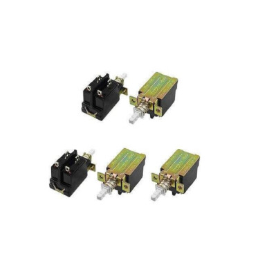 5pcs 5A 250VAC SPDT 4 Pins Self Locking Push Button Power Switch KDC-A04-2 #T6