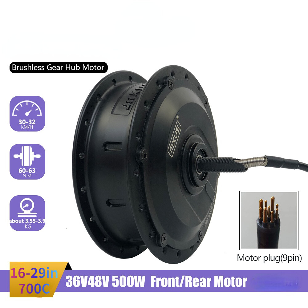 MXUS Electric Bike Front Rear Drive Motor 36V 48V 500W XF15F XF15R
