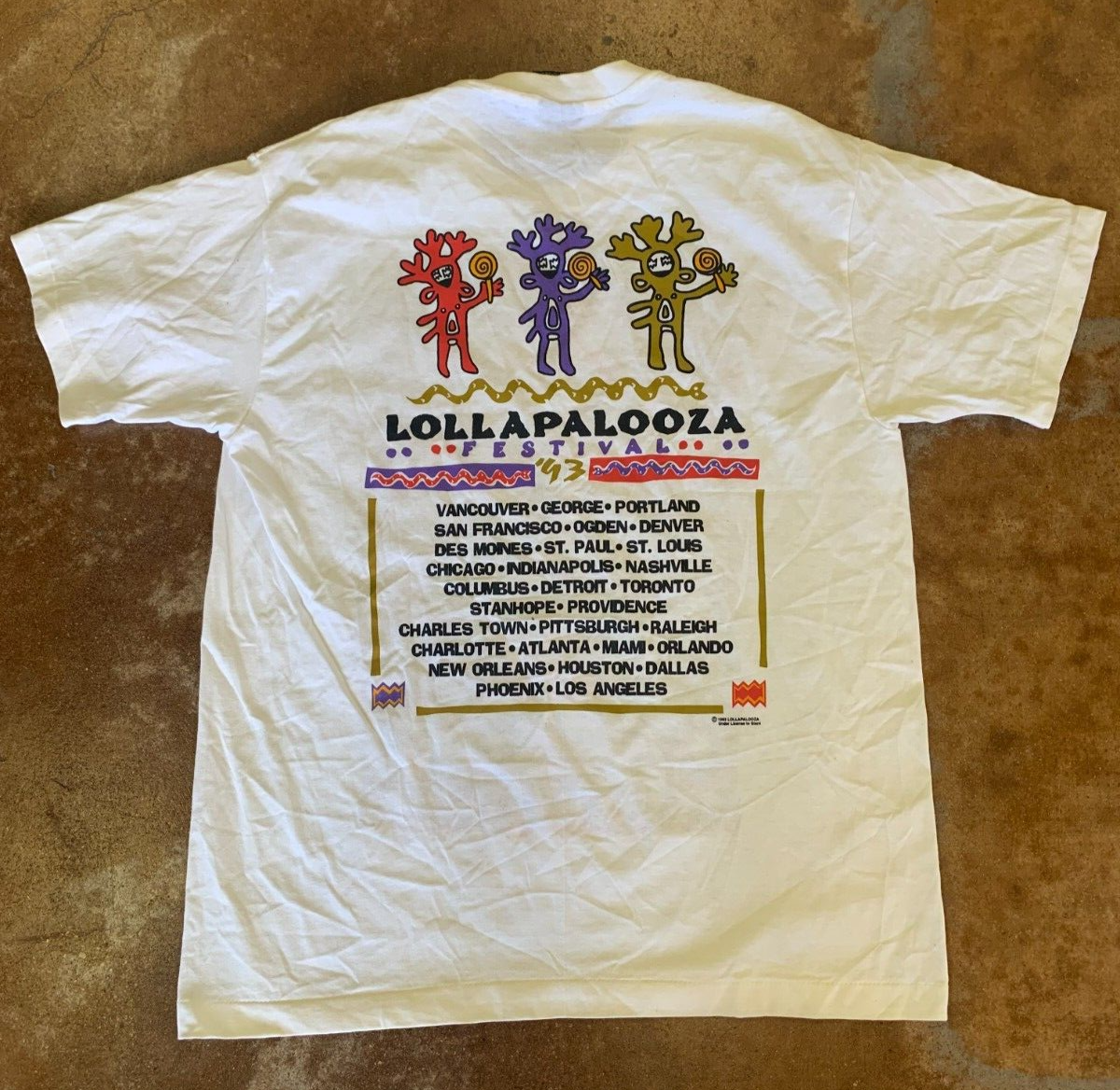 1993 LOLLAPALOOZA (XL) t-shirt | eBay