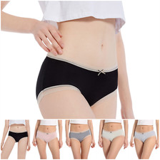 Increíble Ropa Interior Suave para Mujer Modal Bragas Hipster Calzoncillos Encaje Bikini