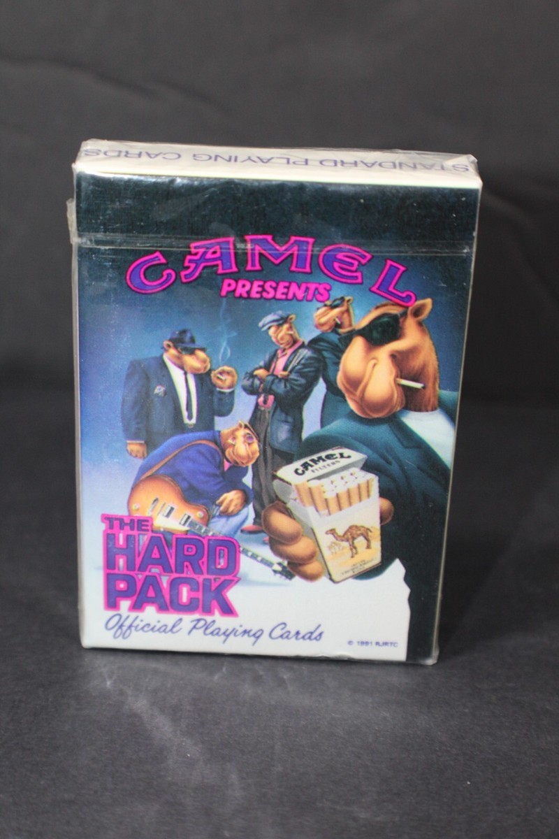 Vintage 1991 Joe CAMEL The Hard Pack Playing Cards (qty 2) FACTORY