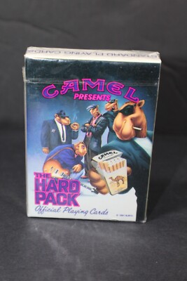 Vintage 1991 Joe CAMEL The Hard Pack Playing Cards (qty 2) FACTORY