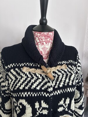 Ralph Lauren Denim Supply Aztec Snowflake Nautical Knit Toggle