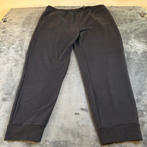 Tek Gear Joggers Ultrasoft Fleece Relaxed Comfort Pants Black Mens XXL 42x30"