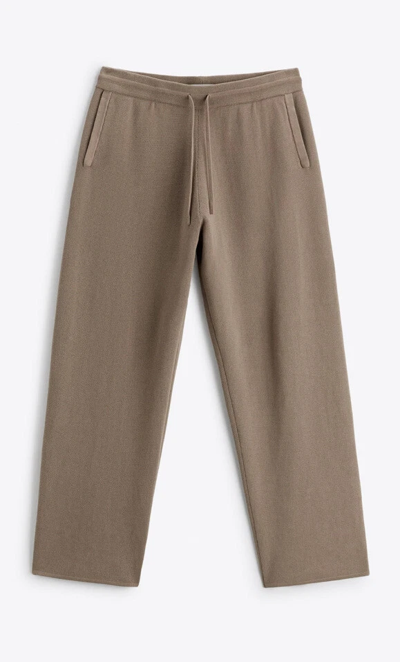 Zara knit jogging trousers sales