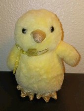FAO Schwarz Sparklers Baby Chick Plush Stuff Animal 7-inch Yellow Spring Easter