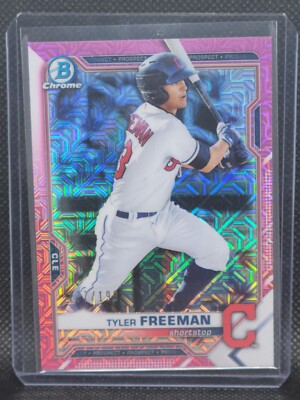 TYLER FREEMAN /199 PINK MOJO Refractor 2021 Bowman Chrome Baseball BCP-182