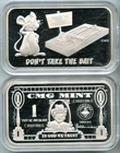 CMG MINT Don't Take The Bait Free Cheese w/COA  1 Troy OZ .999 of Fine Silver