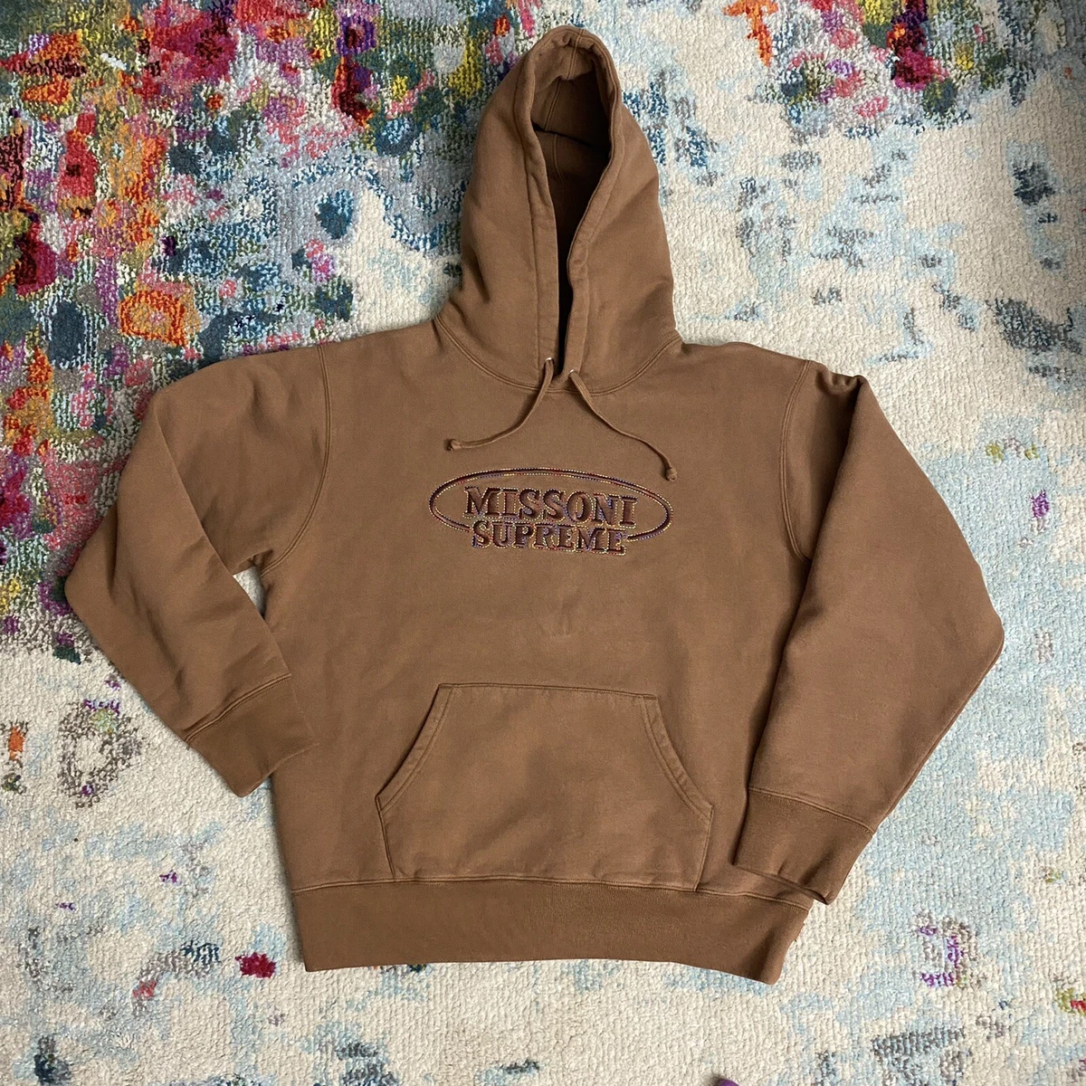 Supreme®/Missoni® Hooded Sweatshirt Brown Size Small