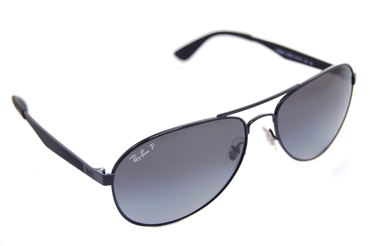 Rayban Polarizzati Rb3549 002/T3 61mm Uomo Grande Quadrato Metallo