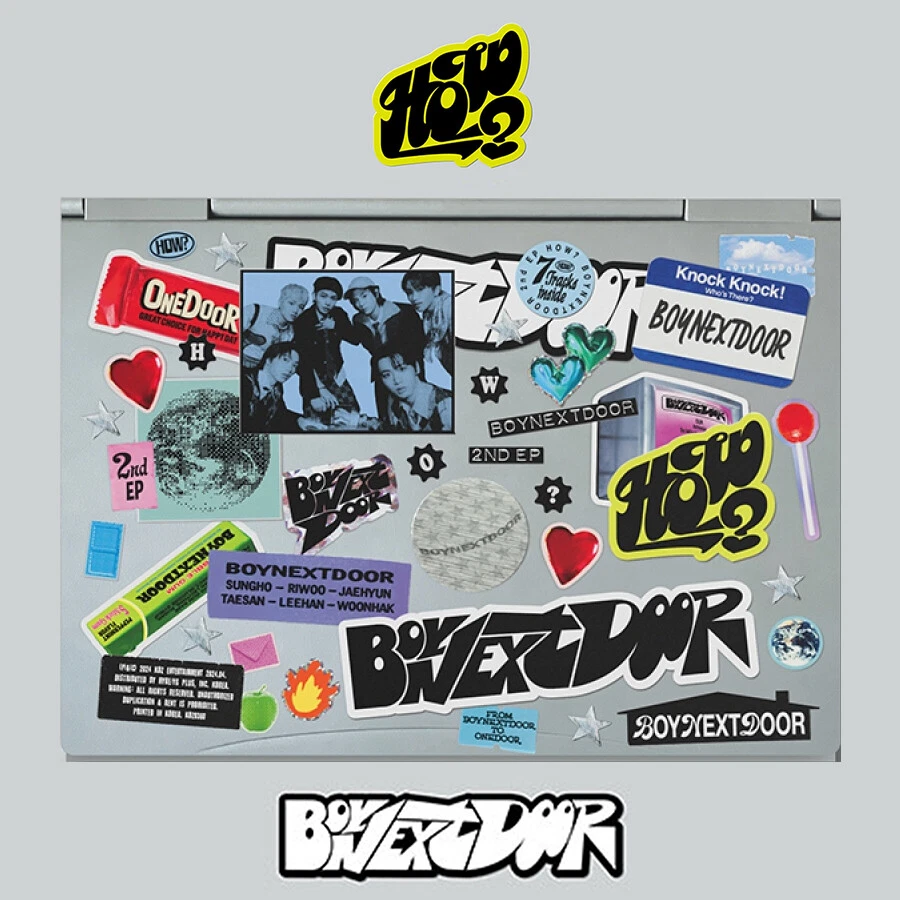 BOYNEXTDOOR HOW？ アルバム Sticker ver 新品未開封 BOYNEXTDOOR HOW? 2nd EP Album STICKER Ver/CD+Book+2 Card+