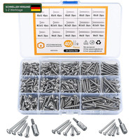 Edelstahl Torx-Schrauben-Set M3-M4 405 StüCk Mit 3 Schraubbits Werkzeug ZubehöR