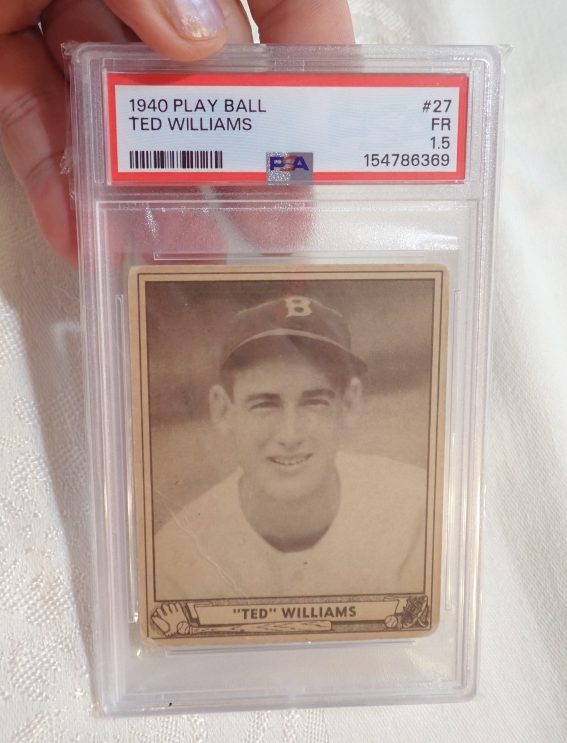 1940 Play Ball # 27 Ted Williams PSA  1.5 FR Baseball Card