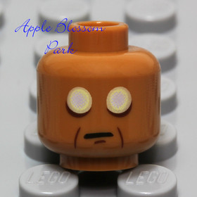 NEW Lego Movie VITRUVIUS MINIFIG HEAD - White Eyes Medium Dark Flesh 70810 70809