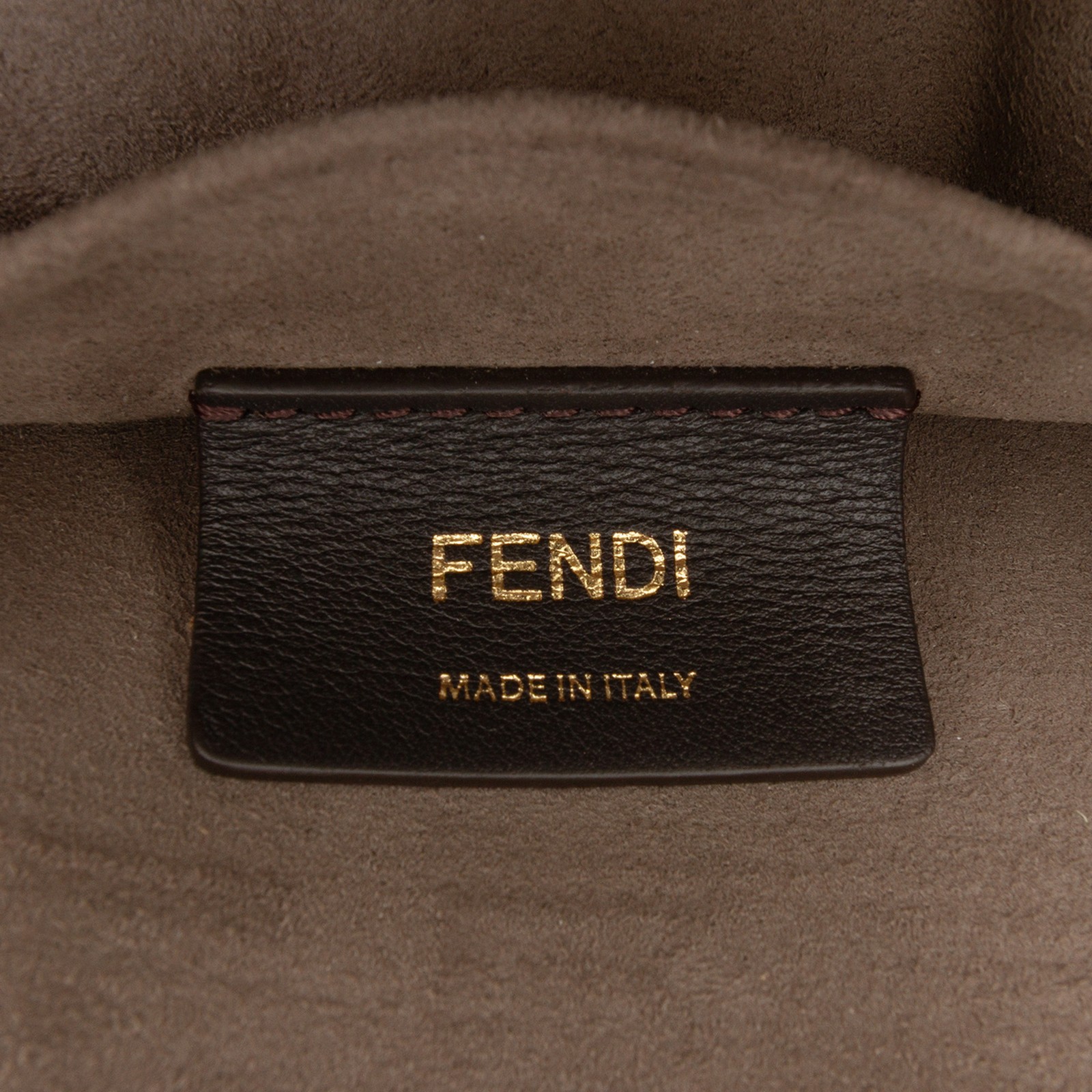 Fendi Zucca Shearling Double F Baguette Satchel Pre-Loved Beige image 6