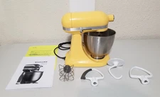 RARE KitchenAid 3.5 Quart Artisan MINI Stand Mixer BUTTERCUP Fully Serviced MINT