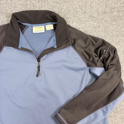 10,000 ft Above Sea Level unisex XL QuarterZip Pullover Blue Black Fleece Collar