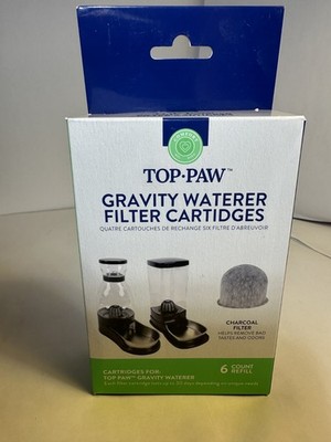 Top Paw Gravity Waterer Filter Cartridges 6 Pk Refill; Partial Open Box (5 ct)