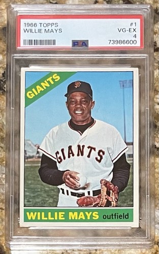 Willie Mays 1966 Topps #1 PSA 4 Giants