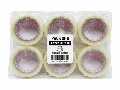 packaging tape 6 rolls For Office, Home and E-Commerce Packing 2Inch 100 Meter